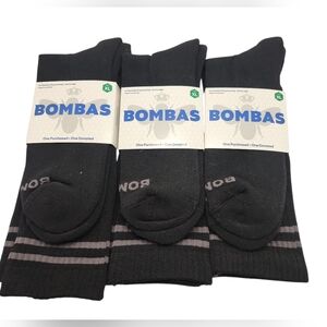 Bombas‎ Adult Black Crew Socks New Size XL